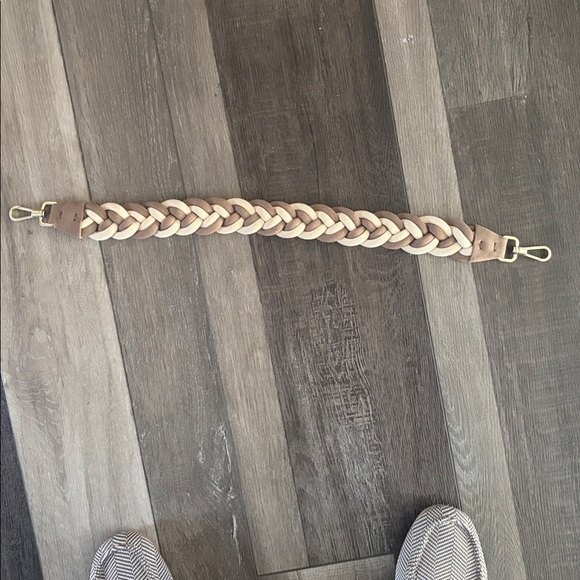 Rothy's Tan and Cream Braided shoulder strap - Picture 2 of 2